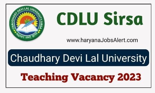 CDLU Sirsa Recruitment 2023