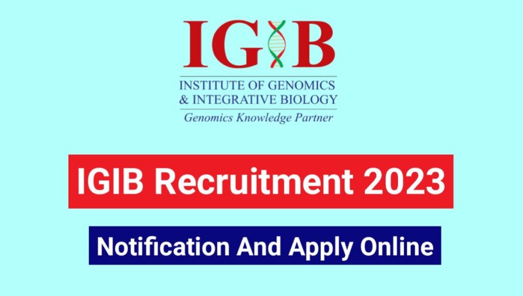 IGIB Delhi Recruitment 2023